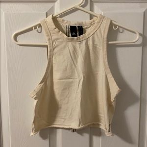 Adidas recycled cotton cropped tank top